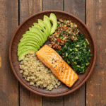 High-protein no-sugar balanced plate meal