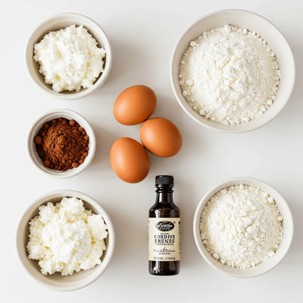 ingredients for cottage cheese brownies