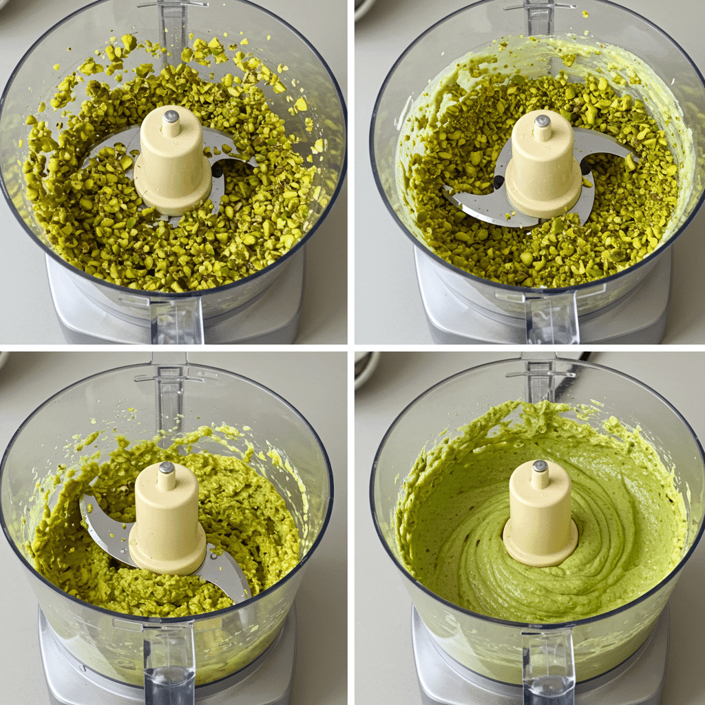 Making pistachio cream step-by-step